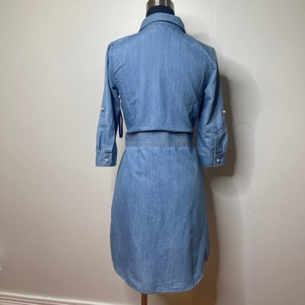 NWT | Light Blue Denim Dress - Size Petite Small - Picture 2 of 11